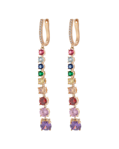 Eye Candy La Luxe Collection 18k Plated Cz Drop Earrings