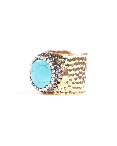 Eye Candy La Turquoise Cuff Ring