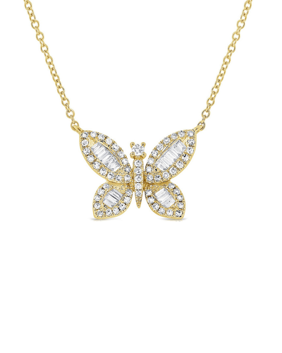 Sabrina Designs 14k 0.31 Ct. Tw. Diamond Butterfly Necklace