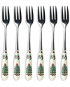 SPODE SPODE CHRISTMAS TREE SET OF 6 PASTRY FORKS