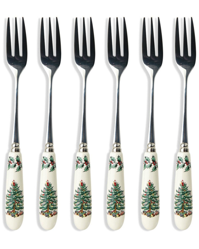 Spode Christmas Tree Set Of 6 Pastry Forks