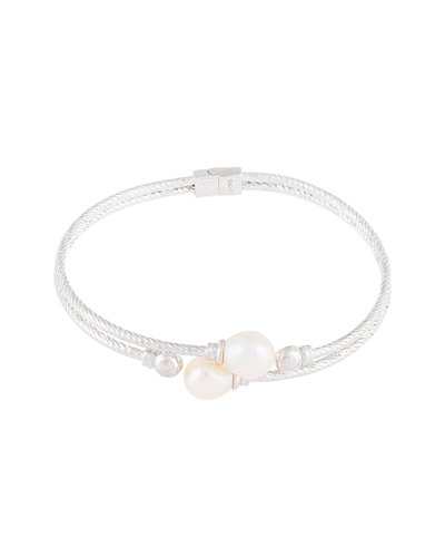 Splendid Pearls Silver 8-8.5mm Freshwater Pearl Bracelet