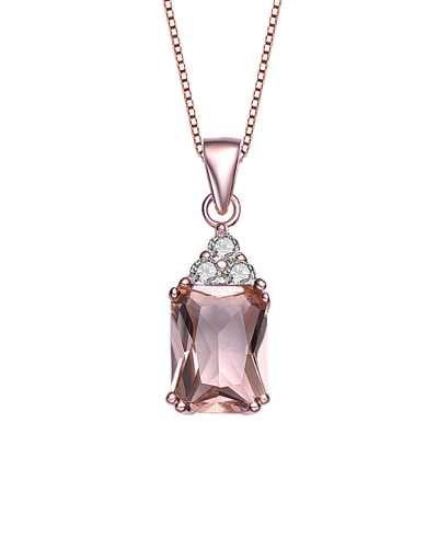 Genevive 14k Rose Gold Vermeil Cz Necklace