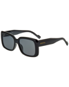Bertha Ladies Black Rectangular Sunglasses Brsbr052c1 In Black