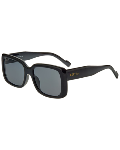 Bertha Women's Brsbr052c1 55mm Polarized Sunglasses In Black
