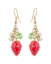 Eye Candy La Strawberry Fresh Cz Crystal Drop Earring