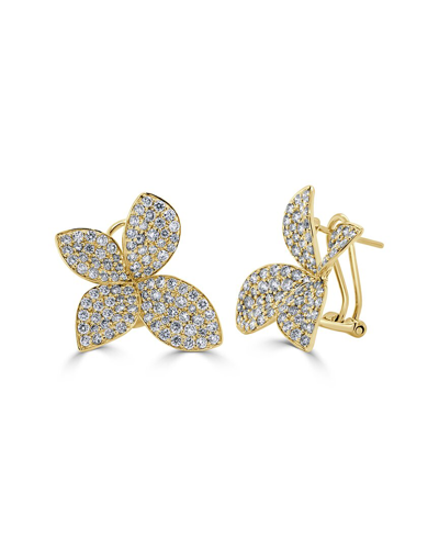 Sabrina Designs 14k 2.39 Ct. Tw. Diamond Flower Earrings