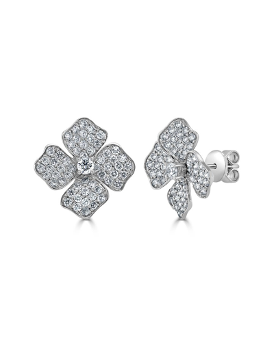Sabrina Designs 14k 1.60 Ct. Tw. Diamond Flower Earrings