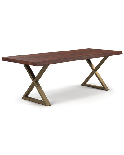 Urbia Brooks 92in X Base Dining Table In Brown