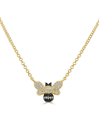 Sabrina Designs 14k 0.20 Ct. Tw. Diamond Bumblebee Necklace