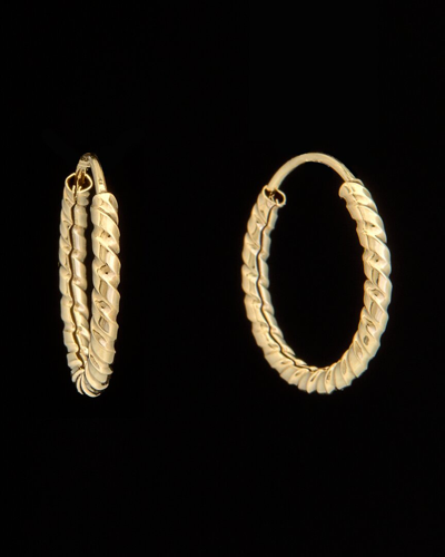 Italian Gold Twisted Endless Hoops