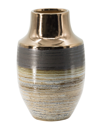 R16 Home Earth Tone Urn Vase In Multi