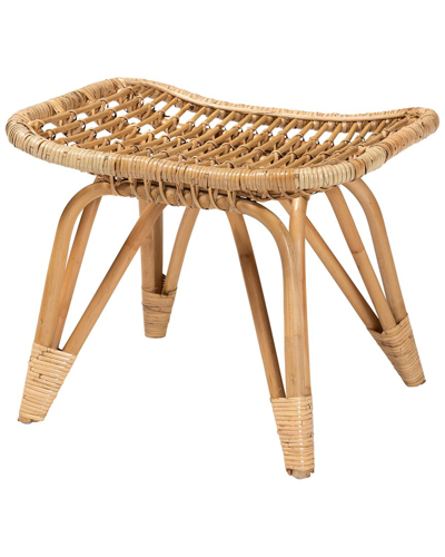 Baxton Studio Earvin Modern Rattan Footstool