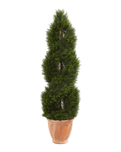 Nearly Natural 4.5ft Double Pond Cypress Topiary Artificial Tree