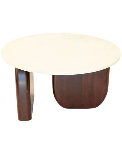 Sagebrook Home Round Coffee Table In Brown