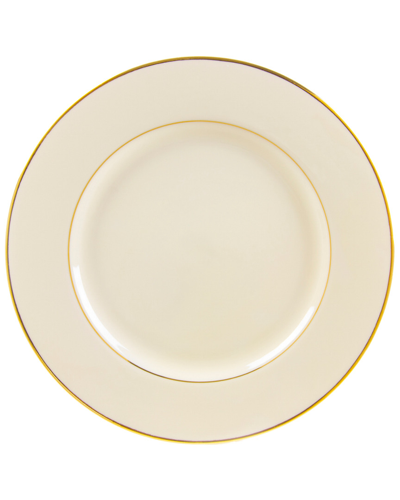 Ten Strawberry Street Set Of 6 Cream Double Gold Line Lunch Plates