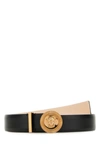 VERSACE VERSACE WOMAN BLACK LEATHER BELT