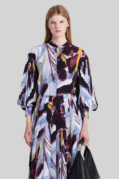 Altuzarra Patsy Abstract-pattern Print Blouse In Amsonia Feather