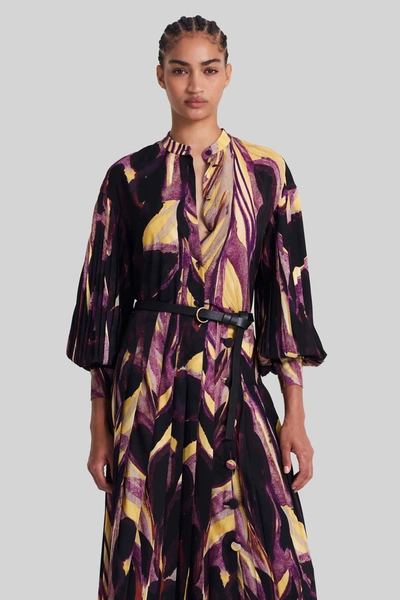 Altuzarra Patsy Abstract-pattern Print Blouse In Mulberry Feather