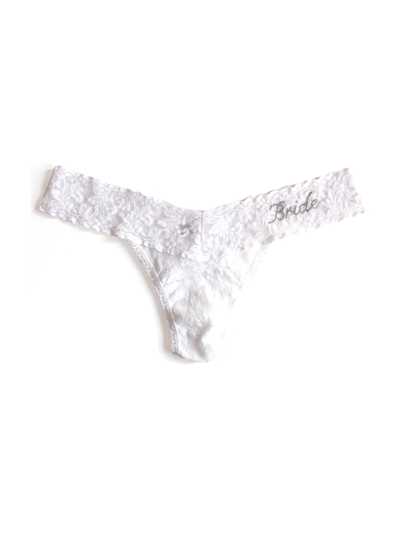 Hanky Panky Bride Crystal Signature Lace Low Rise Thong White