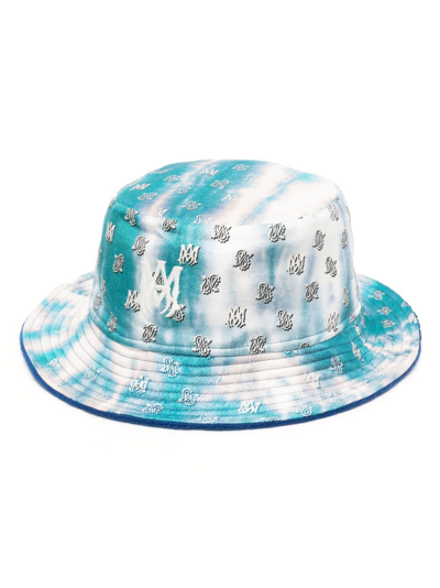 Amiri Paisley Tie-dye Reversible Bucket Hat In Blue