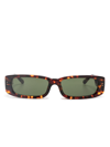 LINDA FARROW TORTOISESHELL-EFFECT RECTANGLE-FRAME SUNGLASSES