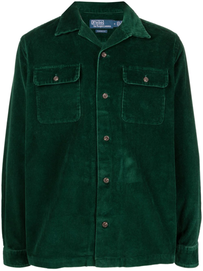 Polo Ralph Lauren Corduroy Cotton Shirt In Green