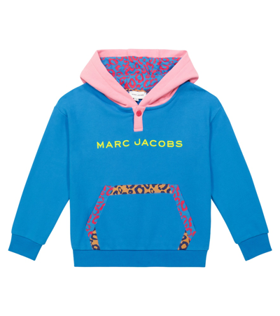 Marc Jacobs Kids' Cotton Jersey Hoodie In Blue