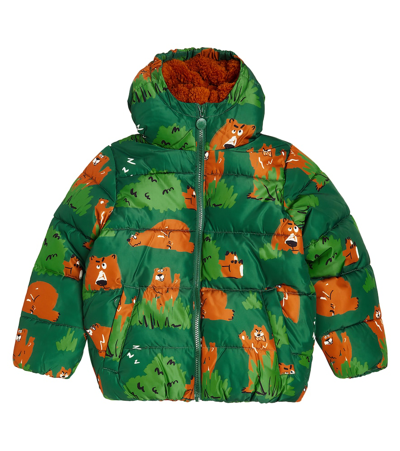 Stella Mccartney Kids' Printed Puffer Jacket In Brown