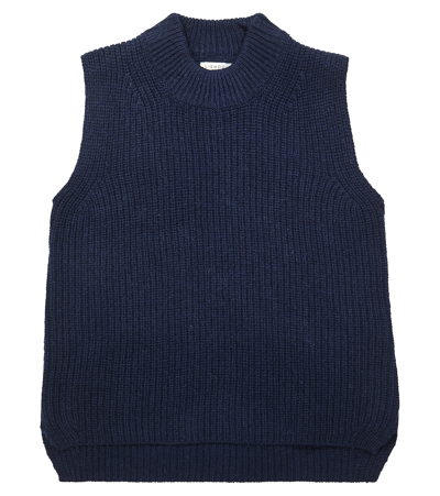 Liewood Kids' Glory Wool Sweater Vest In Blue