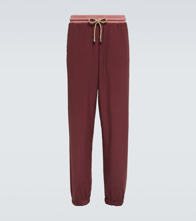 Ranra Hlaup Cotton-blend Sweatpants In Eggplant