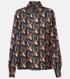 Etro Graphic-print Silk Shirt In Black
