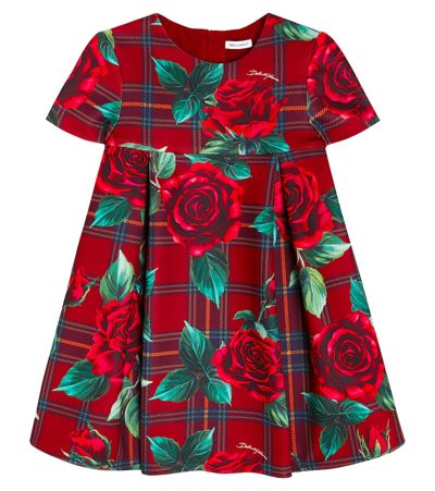 Dolce & Gabbana Kids' 印花潜水服面料连衣裙 In Multicoloured