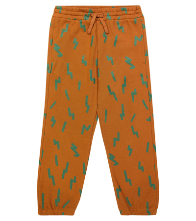 Stella Mccartney Kids' Printed Cotton Jersey Sweatpants In Green