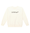 Off-white Bookish Blurry Logo-print Cotton Sweatshirt In White