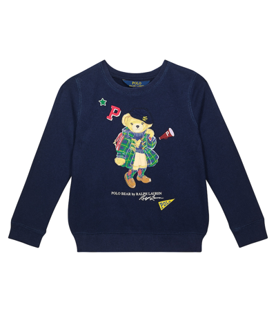 Polo Ralph Lauren Kids' Bearcnfleece Knit Shirts Sweatshirt In Blue