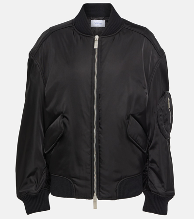 Off-white Nylon Bomber Jacket In Black