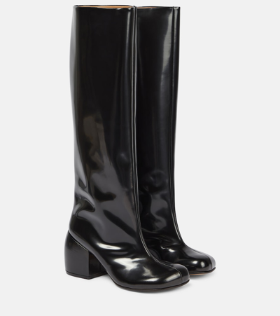 Dries Van Noten Leather Knee-high Boots In Black