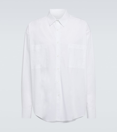 The Frankie Shop Gus Cotton Poplin Oxford Shirt In White