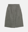Max Mara Toano Houndstooth Wool Miniskirt In Multicoloured