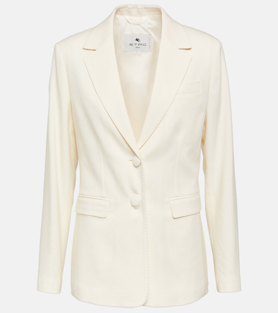 Etro Wool Blazer In White