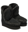 Mou Shearling-lined Suede Boots In Black