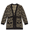 Balmain Intarsia-knit Long-sleeve Cardigan In Black