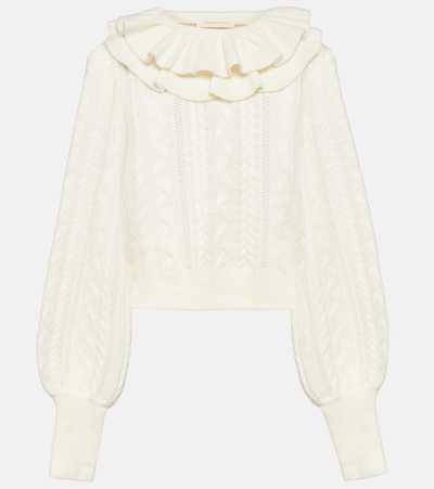 Zimmermann Luminosity Cable-knit Wool Sweater In Beige