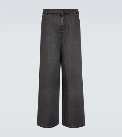 The Frankie Shop Gray Sasha Jeans In Dark Grey