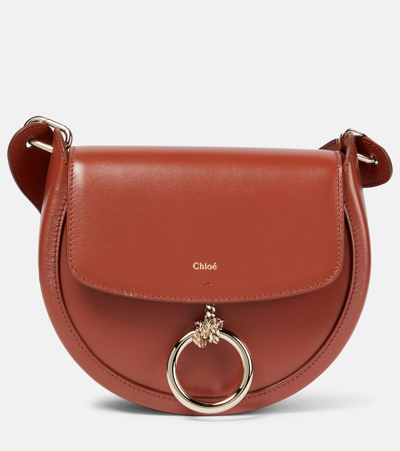 Chloé Arlene Small Leather Crossbody Bag In Brown