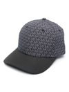 Michael Kors Monogram-jacquard Six-panel Cap In Black