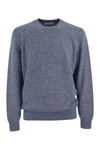 Brunello Cucinelli Sweater Crew Neck Long Sleeves In Light Blue