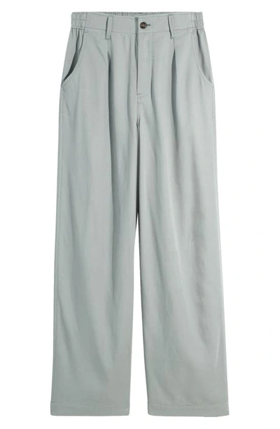 Madewell Drapeweave Neale Straight Leg Pants In Overcast