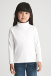REISS CAREY - IVORY JUNIOR COTTON BLEND ROLL NECK TOP, AGE 8-9 YEARS
